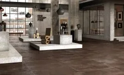 Devant -Carrelage Soldes carrelage aspect metalique rectifie anti derapant ogden lava grip 60x60 108 m 1