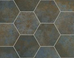 Equipe Carrelage Hexagonal Oxidé OUTEN AZUL 17,5X20- 0,71 M²