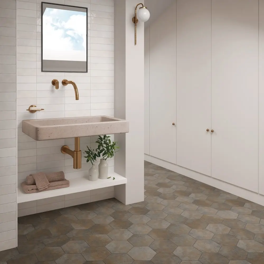 Equipe Carrelage Hexagonal Oxidé OUTEN GRIS 17,5X20- 0,71 M² 4 Equipe Carrelage Hexagonal Oxidé OUTEN GRIS 17,5X20- 0,71 M² – Image 2