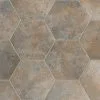 Equipe Carrelage Hexagonal Oxidé OUTEN GRIS 17,5X20- 0,71 M²