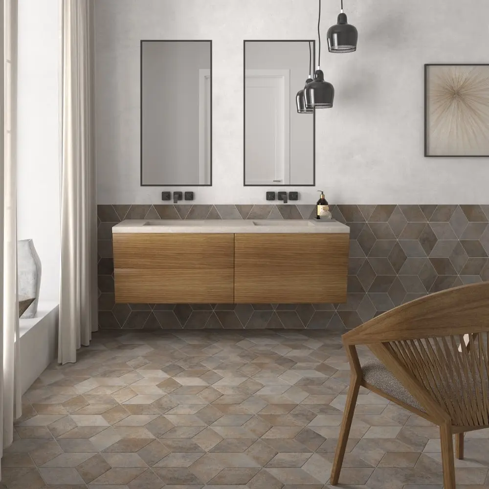 Equipe Carrelage Hexagonal Oxidé OUTEN GRIS 17,5X20- 0,71 M² 5 Equipe Carrelage Hexagonal Oxidé OUTEN GRIS 17,5X20- 0,71 M² – Image 3