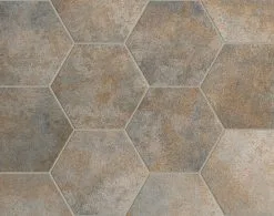 Equipe Carrelage Hexagonal Oxidé OUTEN GRIS 17,5X20- 0,71 M²