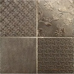 Realonda Carrelage Style Ciment Faience Précieuse Effet Metal GLINT ORO 44x44 Cm - 1.37m²