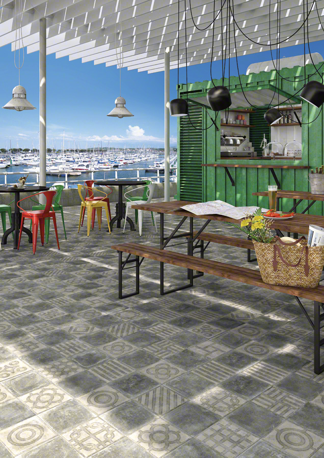 Vives Azulejos Y Gres Carrelage Uni Patiné Anthracite 20x20 Cm Orchard Grafito Anti-dérapant R13 - 1m² 4 Vives Azulejos Y Gres Carrelage Uni Patiné Anthracite 20x20 Cm Orchard Grafito Anti-dérapant R13 - 1m² – Image 2