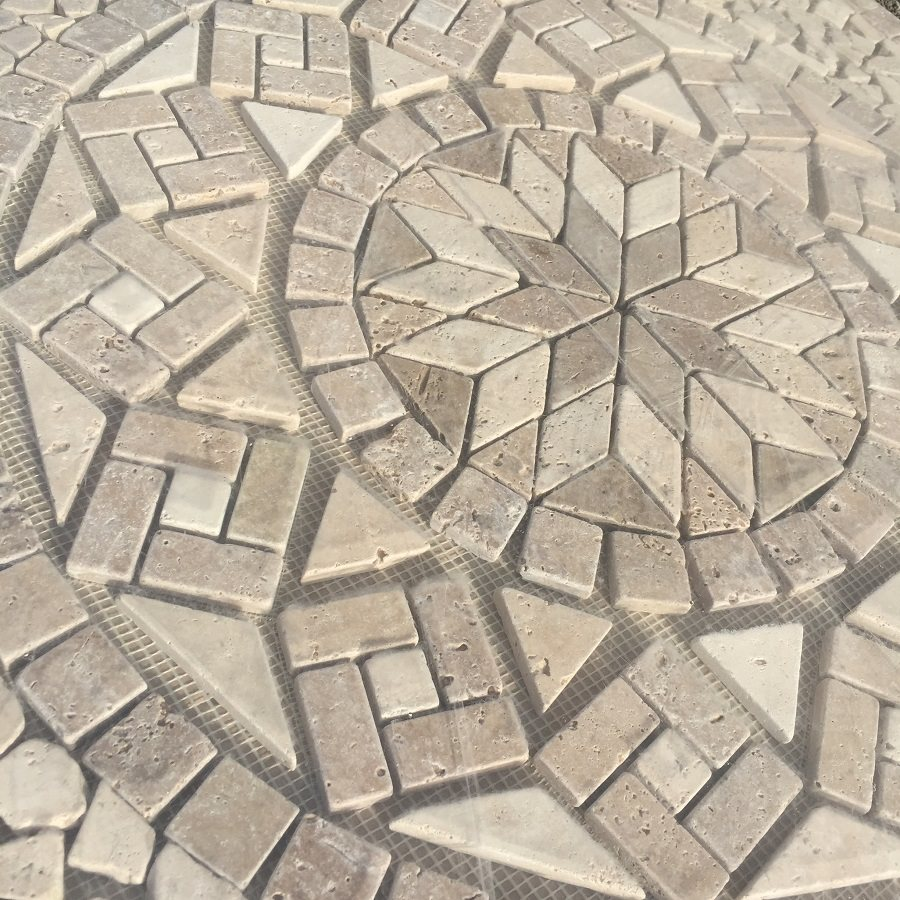 ND Rosace Travertin Beige / Travertin Noce 90x90 Cm - NRD3 3 ND Rosace Travertin Beige / Travertin Noce 90x90 Cm - NRD3 – Image 2