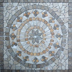 Sf Rosace Travertin Beige / Travertin Noce / Travertin Jaune 80x80 Cm - R004