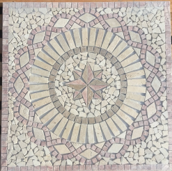 ND Rosace Travertin Beige / Travertin Noce / Travertin Rouge 90x90 Cm - NRD4