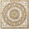 Sf Rosace Travertin Noce / Travertin Beige 61x61 Cm - R005 -Carrelage Soldes rosace travertin noce travertin beige 61x61 cm r005