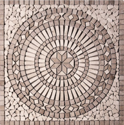 Sf Rosace Travertin Noce / Travertin Beige 80x80 Cm - R005