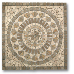 Sf Rosace Travertin Noce / Travertin Beige / Travertin Jaune 61x61 Cm - R012